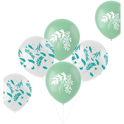 Ballonnen Natuur Groen 33cm 6st van Folat koop je bij Partywinkel