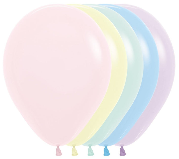 Ballonnen Pastel Matte Mix 30cm 12st van Sempertex koop je bij Partywinkel