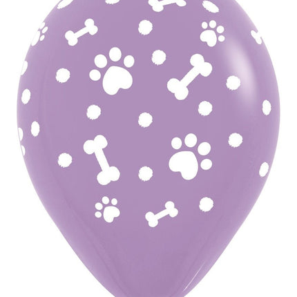 Ballonnen Paw Prints Girl Mix 30cm 25st van Sempertex koop je bij Partywinkel