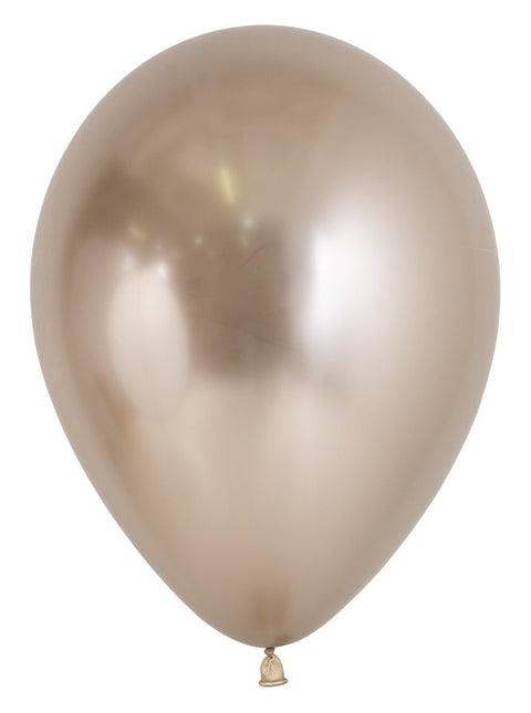 Ballonnen Reflex Champagne 30cm 12st van Sempertex koop je bij Partywinkel