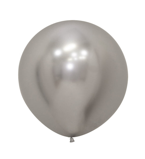 Ballonnen Reflex Silver 61cm 3st van Sempertex koop je bij Partywinkel
