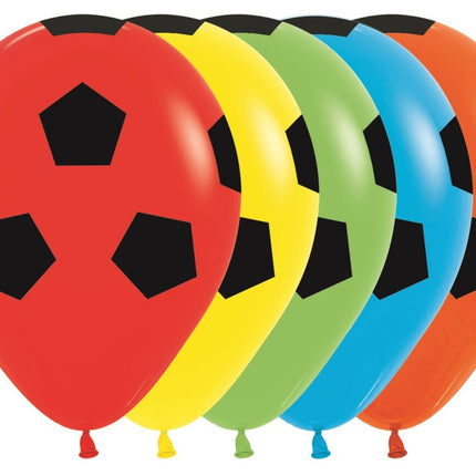 Ballonnen Soccerball Mix 30cm 25st van Sempertex koop je bij Partywinkel