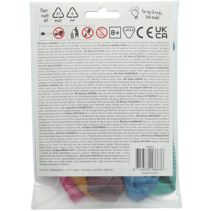 Ballonnen Stippen & Sterren Gekleurd 33cm 6st van Folat koop je bij Partywinkel