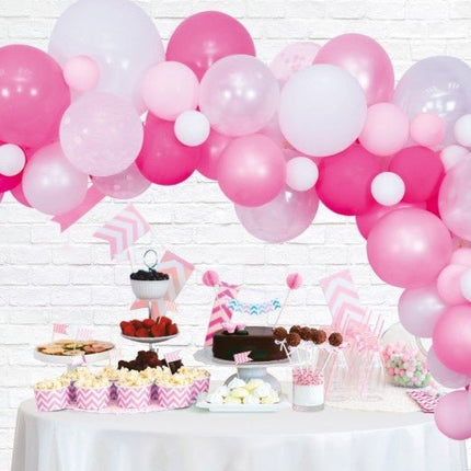 Ballonnenboog Zelf Maken Set Roze 4m van WeFiesta koop je bij Partywinkel