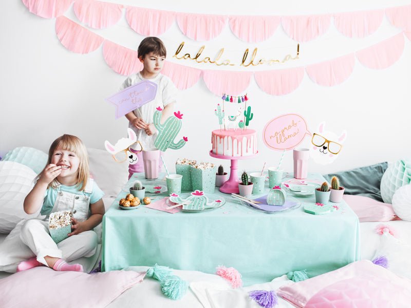 Banner Lalala Llama Goud 82cm van Partydeco koop je bij Partywinkel