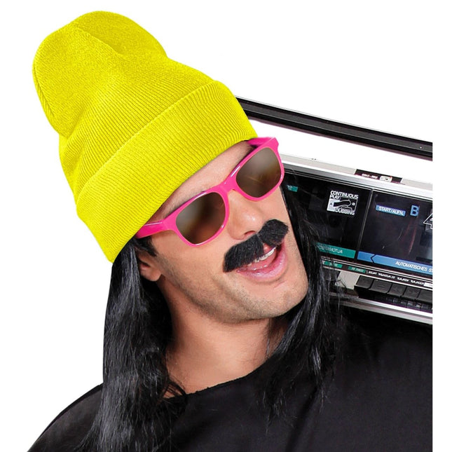 Beanie Neon Geel van Widmann koop je bij Partywinkel