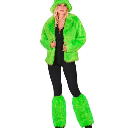 Beenwarmers Pluche Neon Groen van Widmann koop je bij Partywinkel