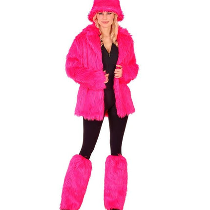 Beenwarmers Pluche Neon Roze van Widmann koop je bij Partywinkel