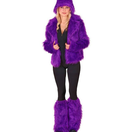 Beenwarmers Pluche Paars van Widmann koop je bij Partywinkel