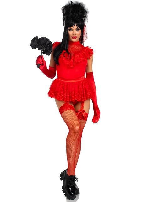 Beetlejuice Kostuum Dames Bodysuit Leg Avenue van Leg Avenue koop je bij Partywinkel