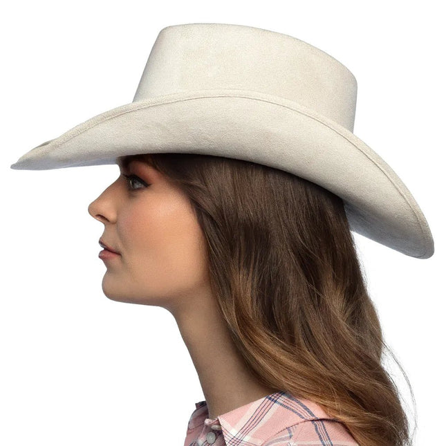 Beige Cowboy Hoed Luxe van Boland koop je bij Partywinkel