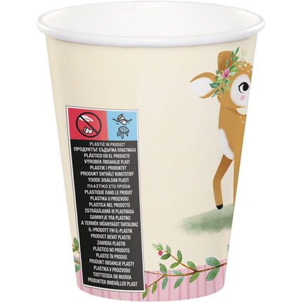 Bekers Hertjes 256ml 8st van Creative Converting koop je bij Partywinkel