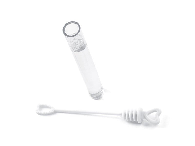 Bellenblaas Hart Wit 48st van Partydeco koop je bij Partywinkel