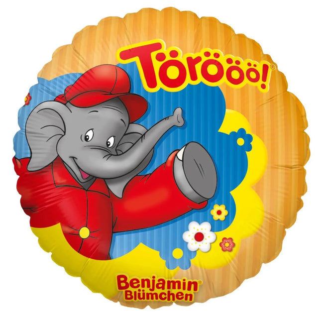 Benjamin Blümchen Helium Ballon Leeg 45cm van VDV Benefit koop je bij Partywinkel