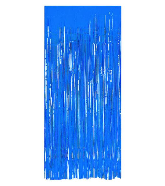 Blauw Deurgordijn Folie 2m van Folat koop je bij Partywinkel