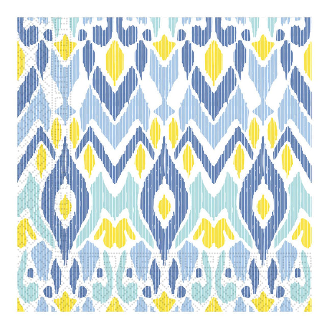 Blauw Gele Servetten 33cm 20st van Procos koop je bij Partywinkel