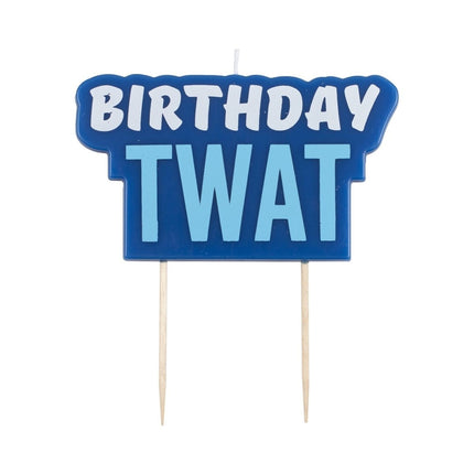Blauw Kaars Birthday Twat 5,8cm van Ginger Ray koop je bij Partywinkel
