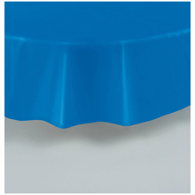 Blauw Tafelkleed Rond 2,13m van Unique koop je bij Partywinkel