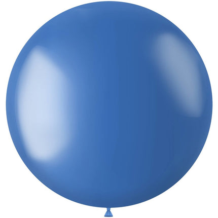Blauwe Ballon Metallic Royal Blue 80cm van Folat koop je bij Partywinkel
