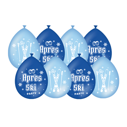 Blauwe Ballonnen Apres Ski 30cm 8st van Paper Dreams koop je bij Partywinkel