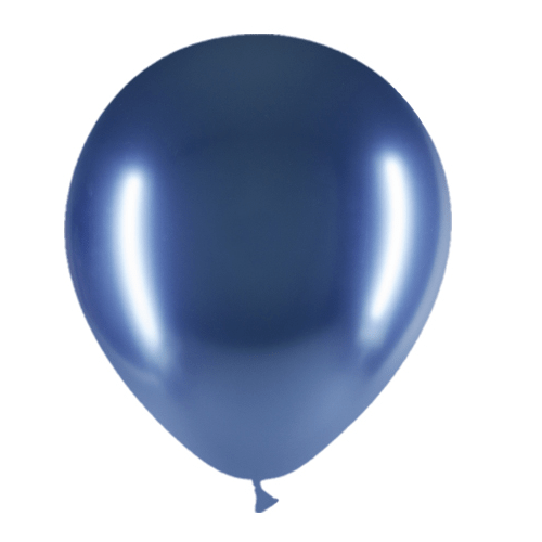 Blauwe Ballonnen Chroom 30cm 10st van Balloonia koop je bij Partywinkel