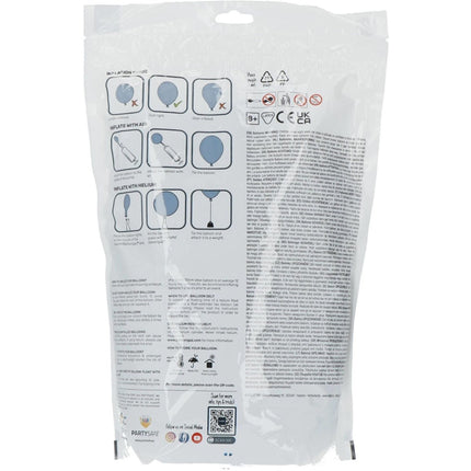 Blauwe Ballonnen Metallic Royal Blue 33cm 100st van Folat koop je bij Partywinkel