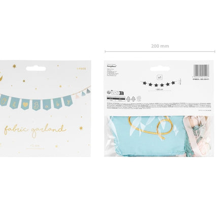 Blauwe Banner Oh Baby 2,5m van Partydeco koop je bij Partywinkel