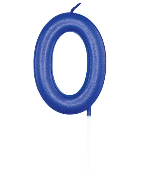 Blauwe Cijferkaars 0 van Unique koop je bij Partywinkel
