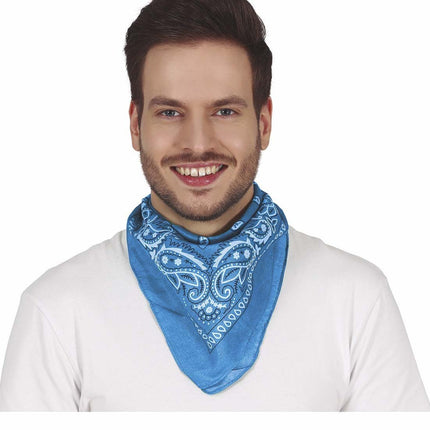 Blauwe Cowboy Sjaal van Fiestas Guirca koop je bij Partywinkel