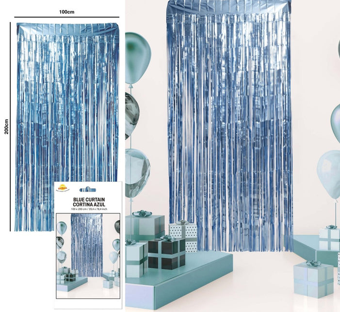 Blauwe Deurgordijn Mat 2m van Fiestas Guirca koop je bij Partywinkel