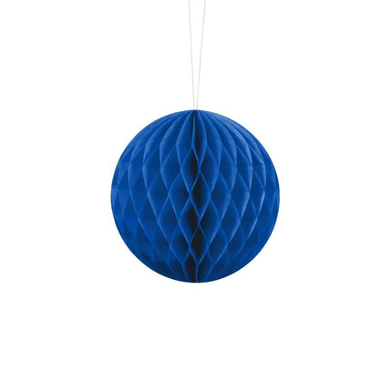 Blauwe Honeycomb 10cm van Partydeco koop je bij Partywinkel