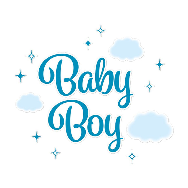 Blauwe Raamsticker Baby Boy van WeFiesta koop je bij Partywinkel