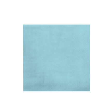 Blauwe Servetten Pastel 16,5cm 8st van Paper Dreams koop je bij Partywinkel