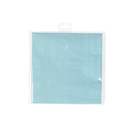 Blauwe Servetten Pastel 16,5cm 8st van Paper Dreams koop je bij Partywinkel