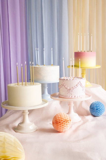 Blauwe Taartplateu 24cm van Partydeco koop je bij Partywinkel