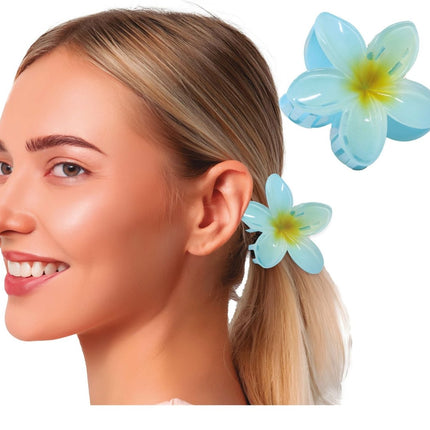 Bloem Haarclip Blauw van Fiestas Guirca koop je bij Partywinkel