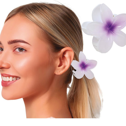 Bloem Haarclip Paars van Fiestas Guirca koop je bij Partywinkel