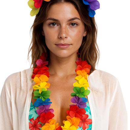 Bloemen Haarband Regenboog van Fiestas Guirca koop je bij Partywinkel