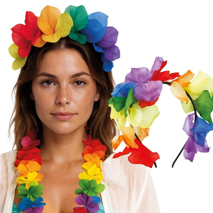Bloemen Haarband Regenboog van Fiestas Guirca koop je bij Partywinkel