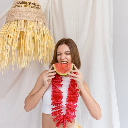 Bloemen Hawaii Krans Lichtroze van Partydeco koop je bij Partywinkel