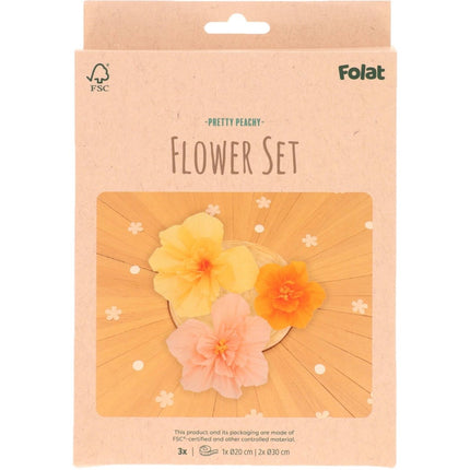 Bloemen Tafeldecoratie Oranje 30cm 3st van Folat koop je bij Partywinkel