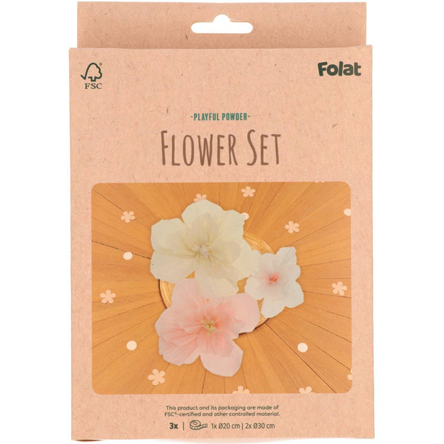 Bloemen Tafeldecoratie Pastel 30cm 3st van Folat koop je bij Partywinkel