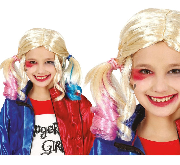 Blonde Pruik Harley Quinn Kind van Fiestas Guirca koop je bij Partywinkel