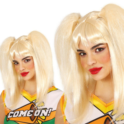 Blonde Pruik Staarten van Fiestas Guirca koop je bij Partywinkel