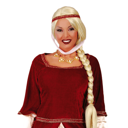 Blonde Pruik Vlecht van Fiestas Guirca koop je bij Partywinkel