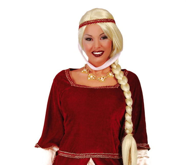 Blonde Pruik Vlecht van Fiestas Guirca koop je bij Partywinkel