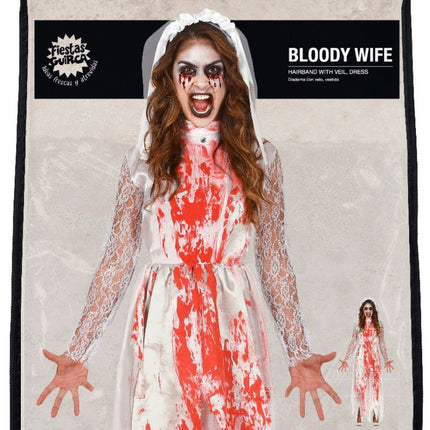 Rood Witte Jurk Meisje Bloody 2 delig van Fiestas Guirca koop je bij Partywinkel