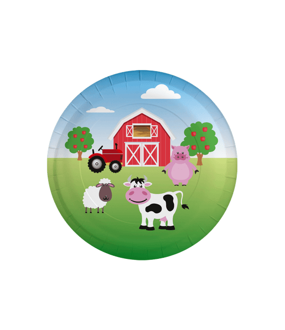 Boerderij Borden 23cm 8st van Paper Dreams koop je bij Partywinkel