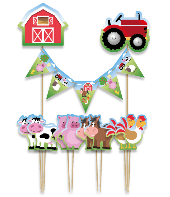 Boerderij Taarttopper 30cm van Paper Dreams koop je bij Partywinkel