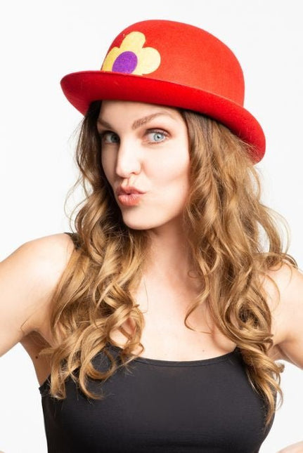 Bolhoed Clown Rood van Partychimp koop je bij Partywinkel